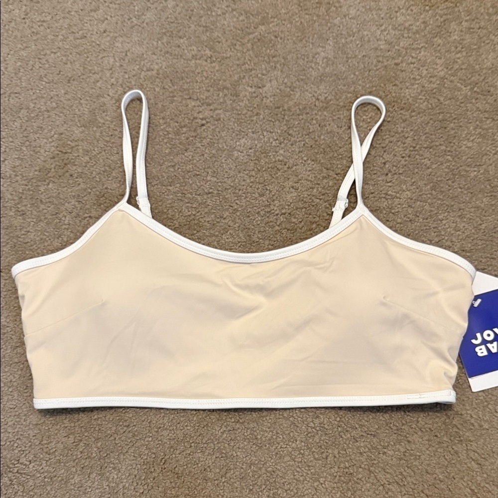 JoyLab Cream Sports Bra with Spaghetti Straps